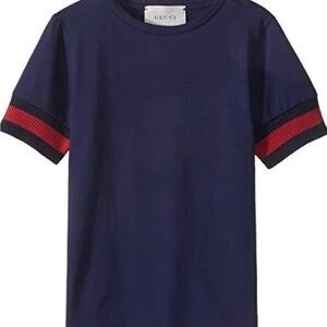 Gucci Blue and Red Short Sleeve Tee